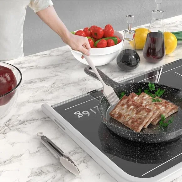 🆕 Silicone Heat Resistant Kitchen Utensils Turner Tongs Spatula Spoon Brush Set - Picture 9 of 9